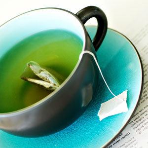 Mug of green tea